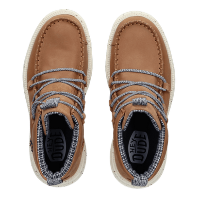 Reyes Leather Dames Boots Tobacco Brown