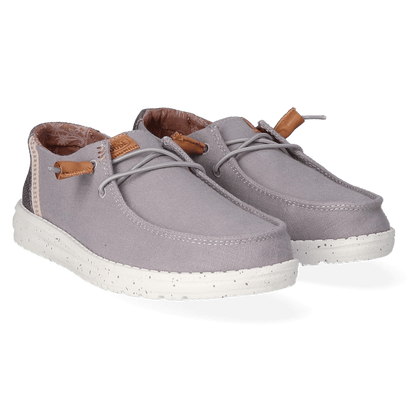 Wendy Washed Canvas Dames Instapper Grey