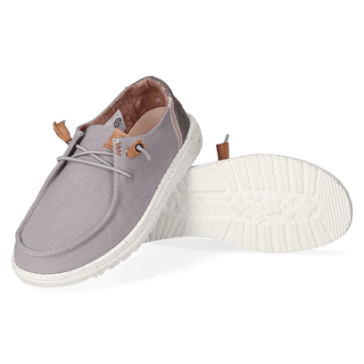 Wendy Washed Canvas Dames Instapper Grey