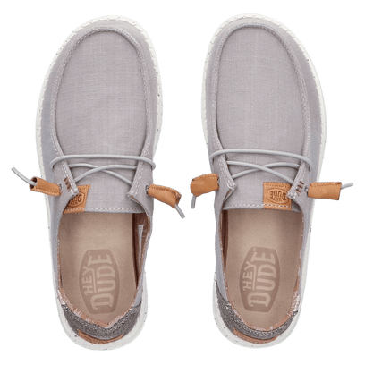 Wendy Washed Canvas Dames Instapper Grey