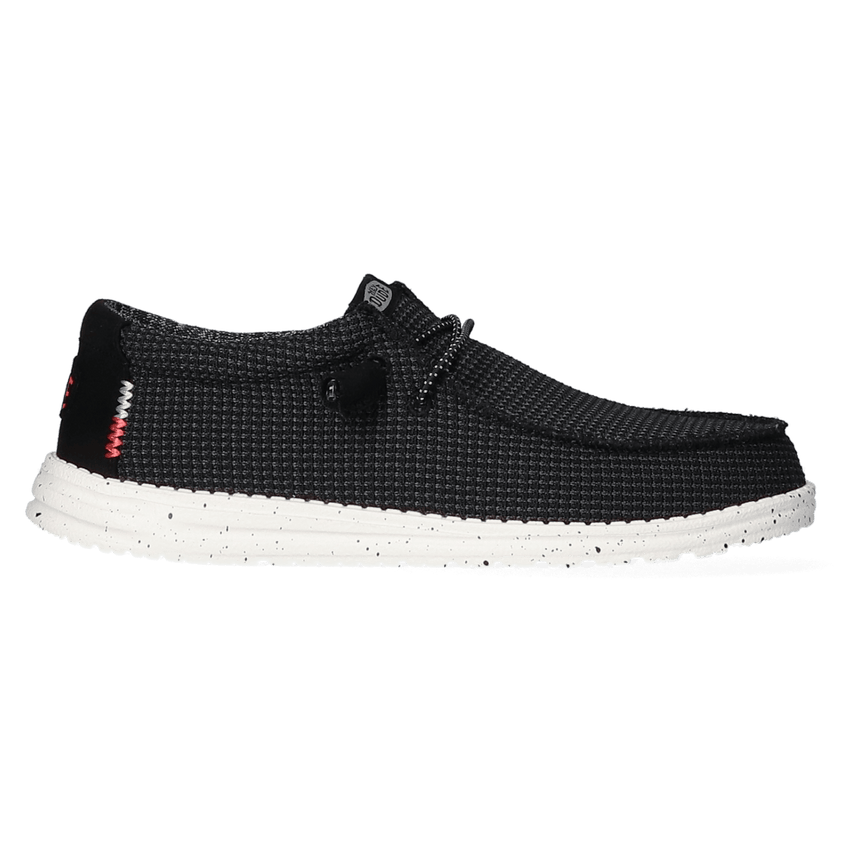 Wally Sport Mesh Heren Instappers Black/White
