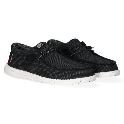 Wally Sport Mesh Heren Instappers Black/White