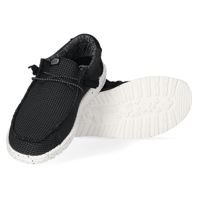 Wally Sport Mesh Heren Instappers Black/White