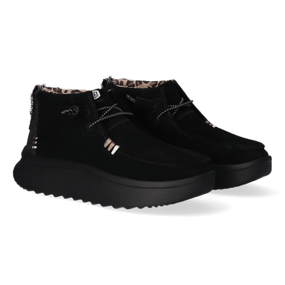 Wendy Peak Hi Suede Dames Instappers Black