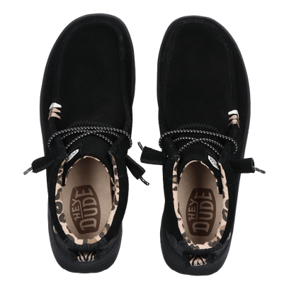 Wendy Peak Hi Suede Dames Instappers Black