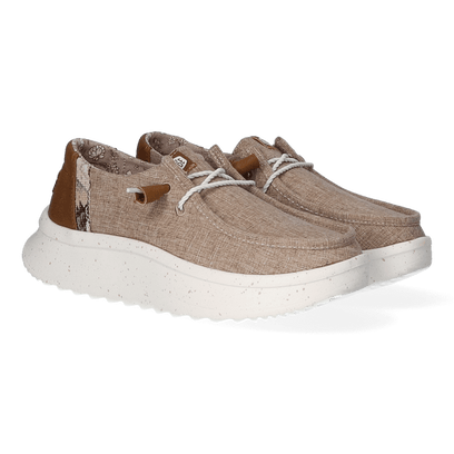 Wendy Peak Woven Dames Instappers Brown