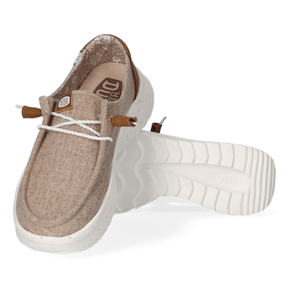 Wendy Peak Woven Dames Instappers Brown