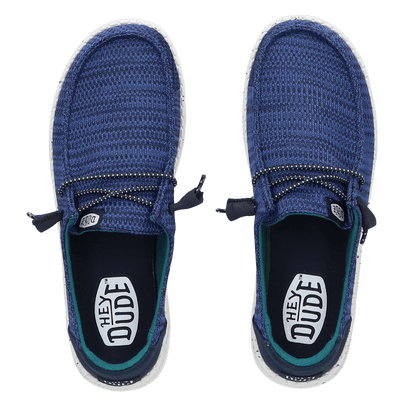 Wendy Sport Mesh Dames Instappers Navy/White