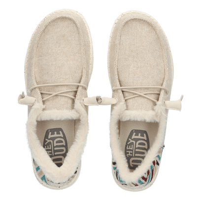 Wendy Funk Wool Dames Instappers Beige