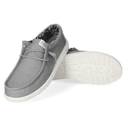 Wally Canvas Heren Instappers Light Grey