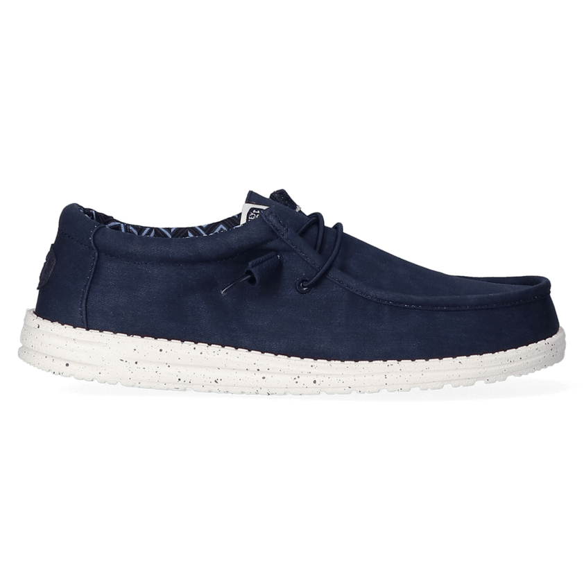 Wally Canvas Heren Instappers Navy