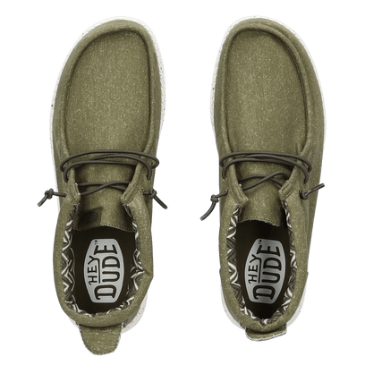 Wally Mid Canvas Heren Instappers Olive
