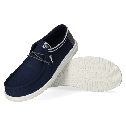Wally Letterman Heren Instappers Navy/Grey
