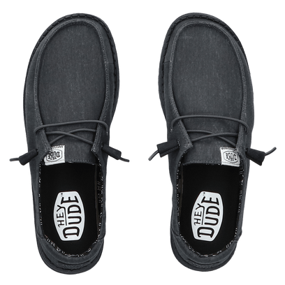 Wendy Canvas Dames Instappers Black/Black