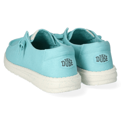 Wendy Canvas Dames Instappers Turquoise