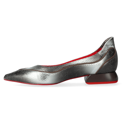 Basil Dames Flats Mini Viper Silver/Black