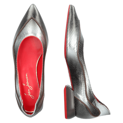 Basil Dames Flats Mini Viper Silver/Black
