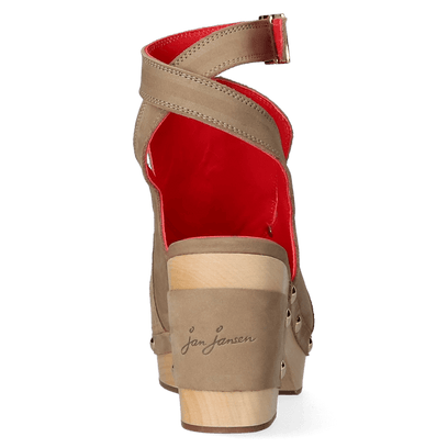 Woodchopper Dames Clogs Metallic Taupe