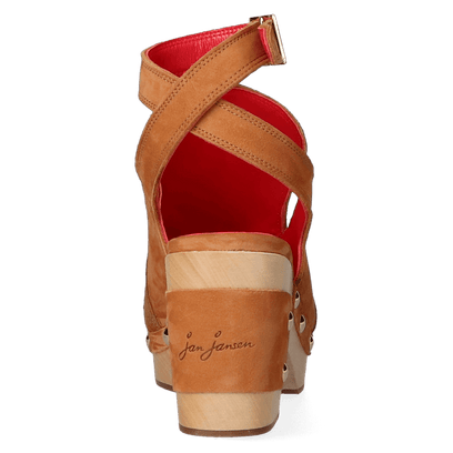 Woodchopper Dames Clogs Metallic Cognac