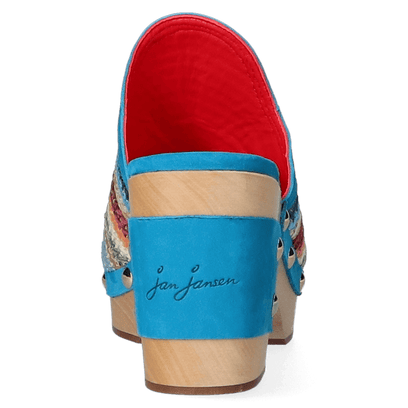 Woodlander Dames Clogs Marrakess Multi/Orange