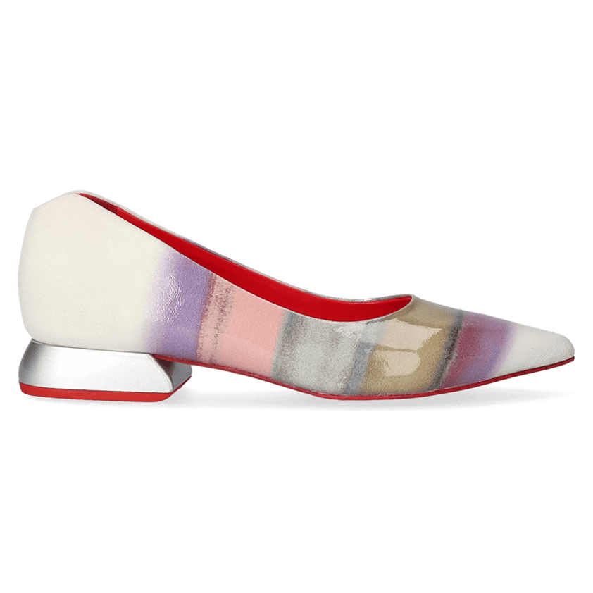 Labio Dames Flats Pagos Multicolour White