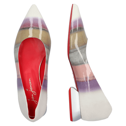 Labio Dames Flats Pagos Multicolour White