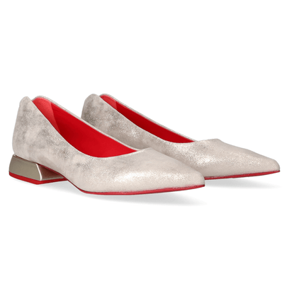 Labio Dames Flats Vilian Platinum