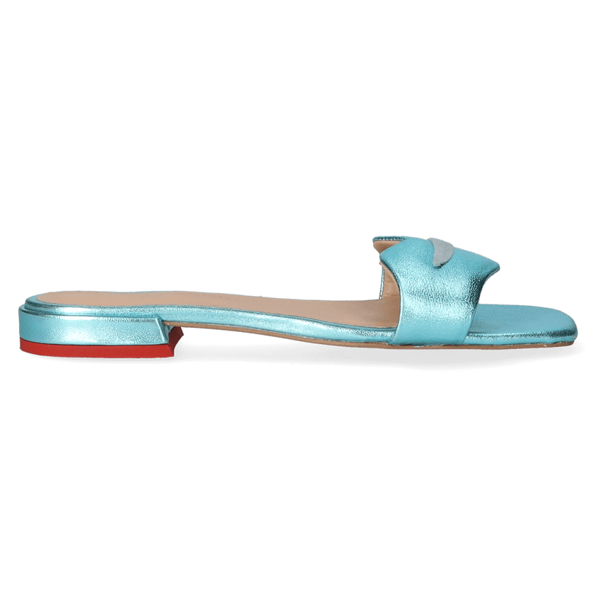 Cupido Dames Slippers Metallic Blue