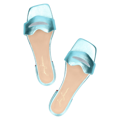 Cupido Dames Slippers Metallic Blue