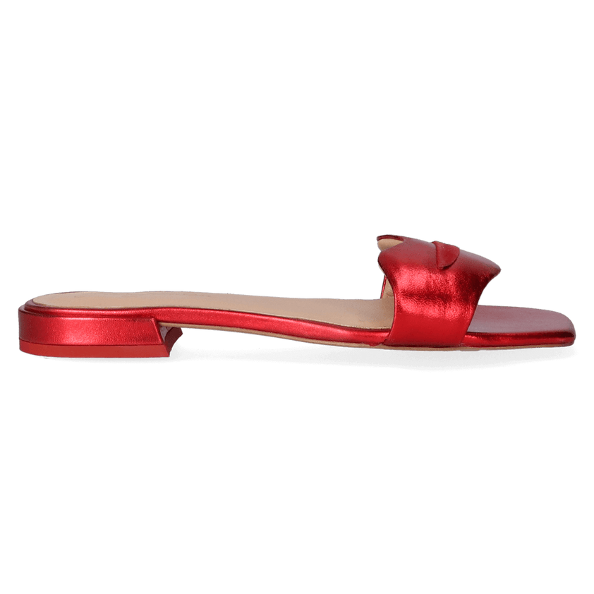 Cupido Dames Slippers Metallic Red