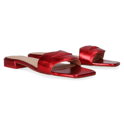 Cupido Dames Slippers Metallic Red