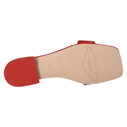 Cupido Dames Slippers Metallic Red