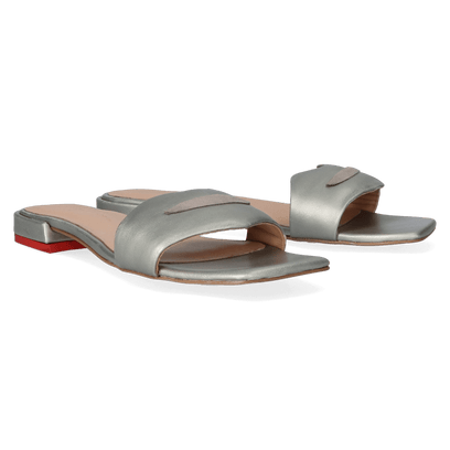 Cupido Dames Slippers Metallic Platino