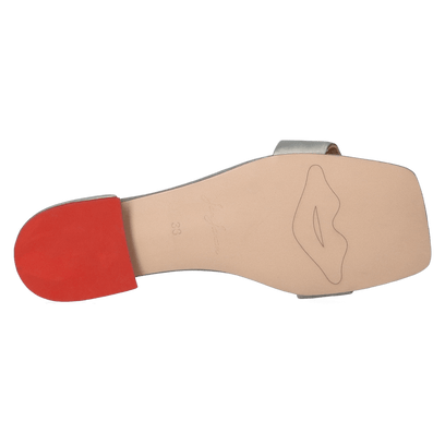 Cupido Dames Slippers Metallic Platino