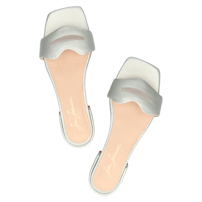 Cupido Dames Slippers Metallic Platino