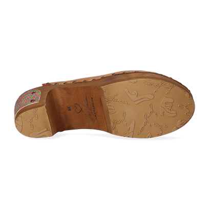 Woodpecker Dames Clogs Cuoio