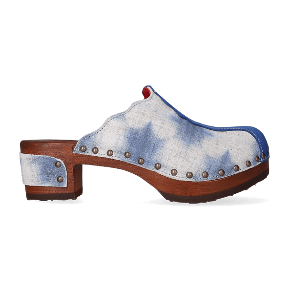 Wannabe Wood Dames Clogs Jeans Blue Wannabe Wood Dames Clogs Jeans Blue