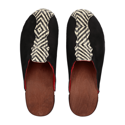 Wannabe Wood Dames Clogs Nero