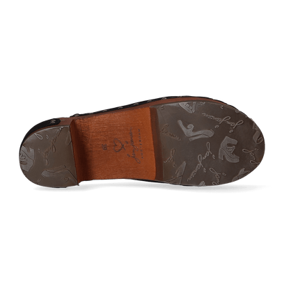 Wannabe Wood Dames Clogs Nero