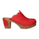 Knock On Wood Dames Clogs Red