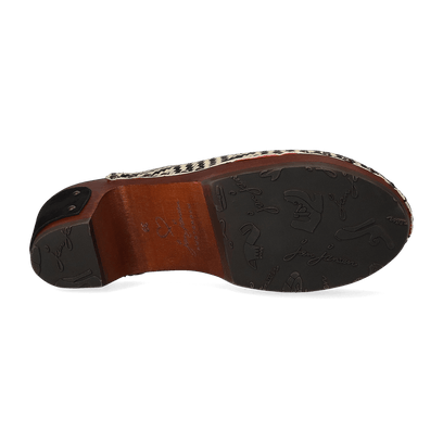 Knock On Wood Dames Clogs Black/Offwhite