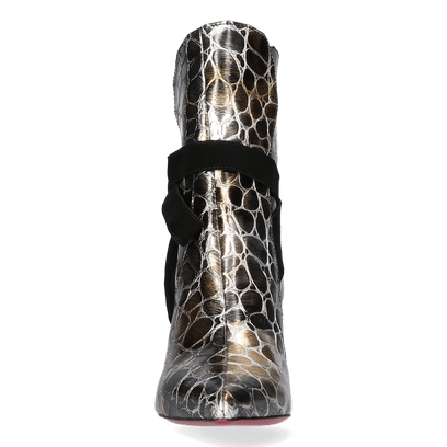 Amelie Dames Enkellaarsjes Metal Nero