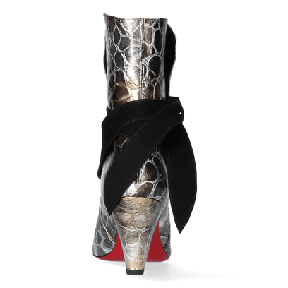 Amelie Dames Enkellaarsjes Metal Nero