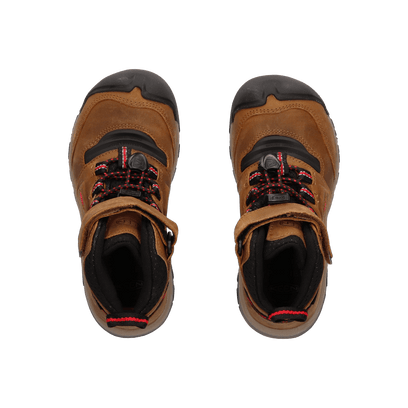 Ridge Flex Mid Younger Kids Wandelschoenen Bison/Red Carpet