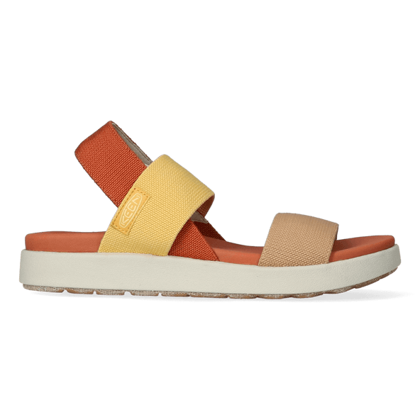 Elle Backstrap Dames Sandalen Fossil Orange/Silver Birch Elle Backstrap Dames Sandalen Fossil Orange/Silver Birch