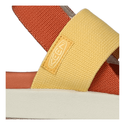 Elle Backstrap Dames Sandalen Fossil Orange/Silver Birch