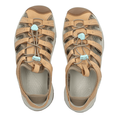 Astoria West Leather Dames Wandelsandalen Doe/Blue Glass