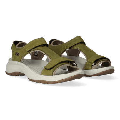 Astoria West T-Strap Dames Wandelsandalen Olive Drab Leather