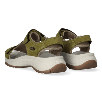 Astoria West T-Strap Dames Wandelsandalen Olive Drab Leather