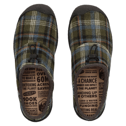 Howser III Slide Heren Slip-On Green Plaid/Black